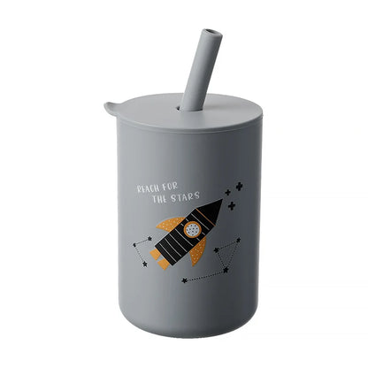 Baby Feeding Straw Cup Baby Cartoon Learning Feeding Cup