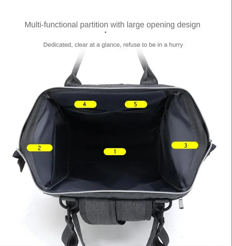 Mommy Diaper Bags Baby Stroller Large Capacity Backpacks with Changing Mat