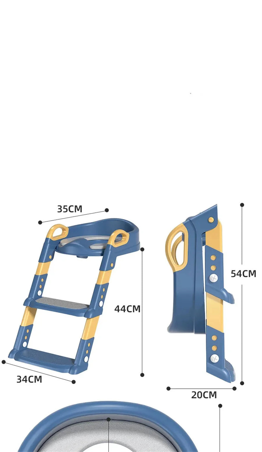 New Children's Toilet Stepped Baby Boys and Girls Toilet Training Foldable Foot Stool Toilet Seat Ring Stepped Assisted Tool