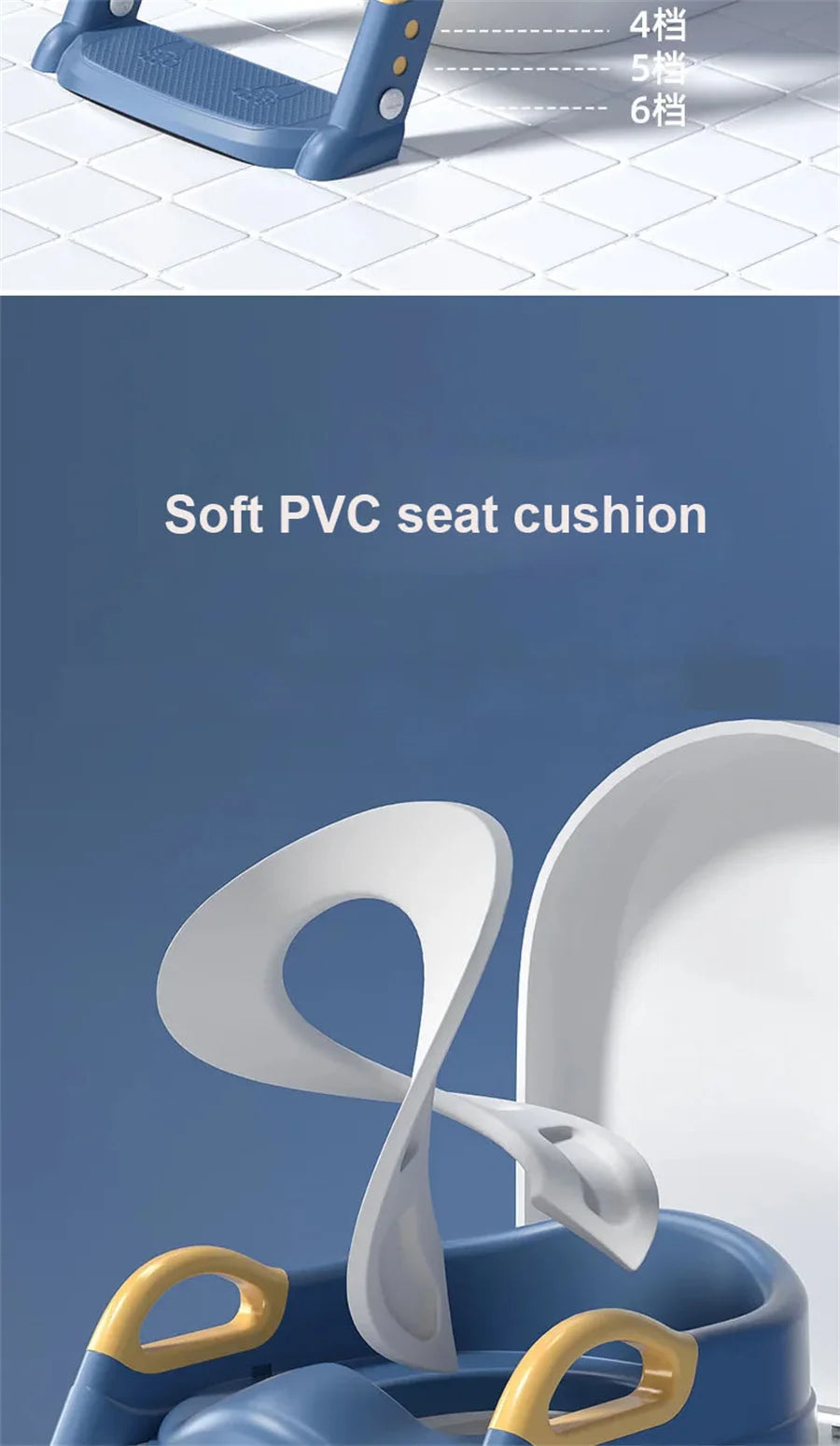 New Children's Toilet Stepped Baby Boys and Girls Toilet Training Foldable Foot Stool Toilet Seat Ring Stepped Assisted Tool
