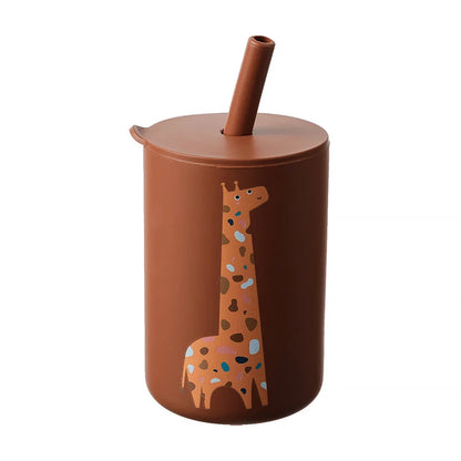 Baby Feeding Straw Cup Baby Cartoon Learning Feeding Cup