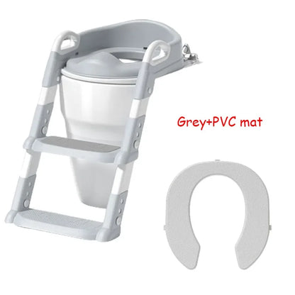 New Children's Toilet Stepped Baby Boys and Girls Toilet Training Foldable Foot Stool Toilet Seat Ring Stepped Assisted Tool