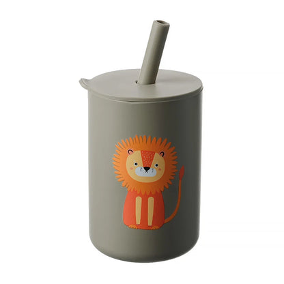 Baby Feeding Straw Cup Baby Cartoon Learning Feeding Cup