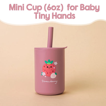Baby Feeding Straw Cup Baby Cartoon Learning Feeding Cup