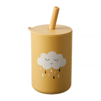 Baby Feeding Straw Cup Baby Cartoon Learning Feeding Cup